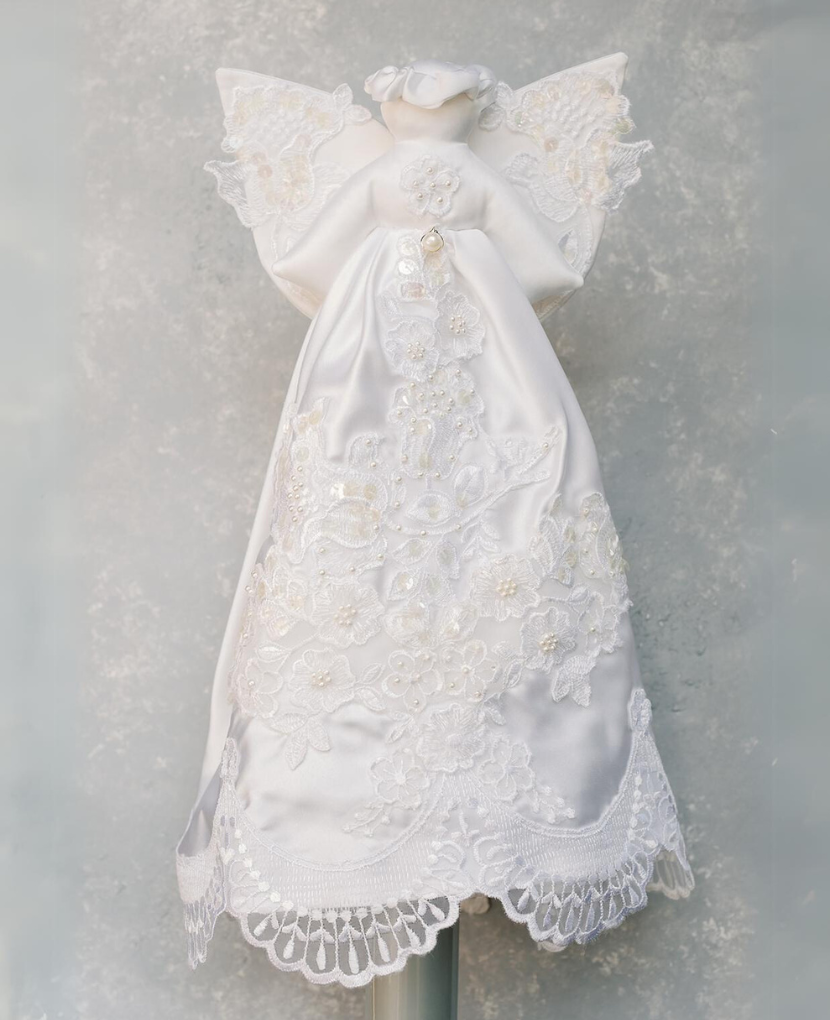 chinese dress ladies Wedding Dress Made Into Guardian Angel Tree Topper main image 1
