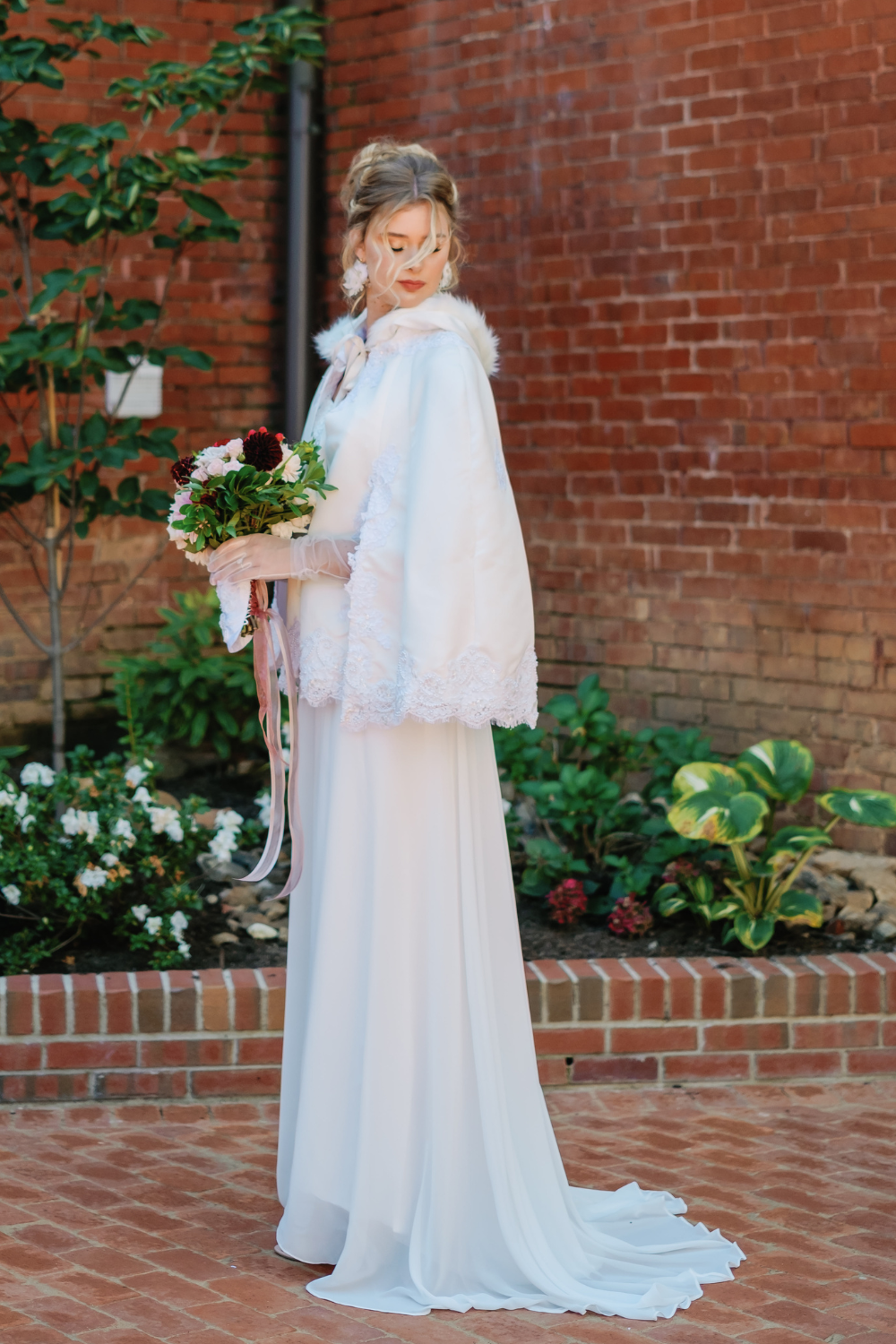 capelet dress wedding The Princess Anna Luxe Capelet With Removable Hood / XS-M
