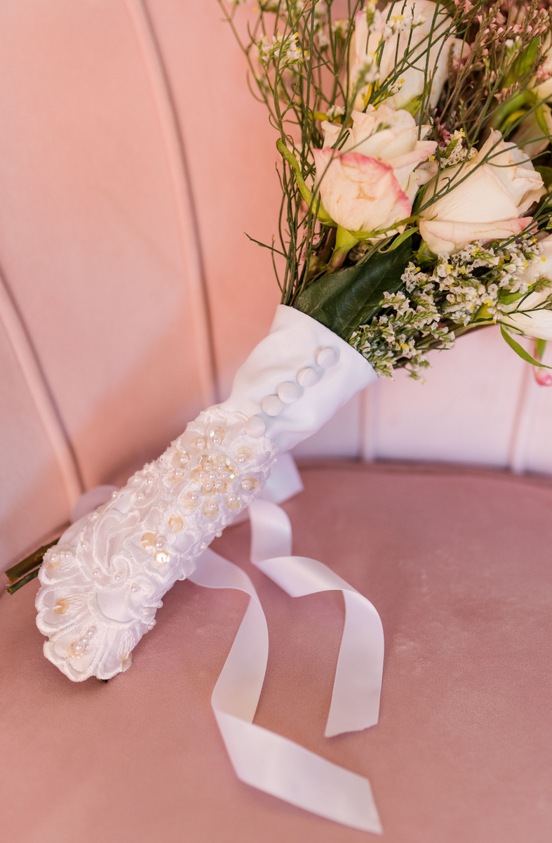 Bridal Bouquet Wrap Made From Wedding Dress Unbox the Dress Unbox