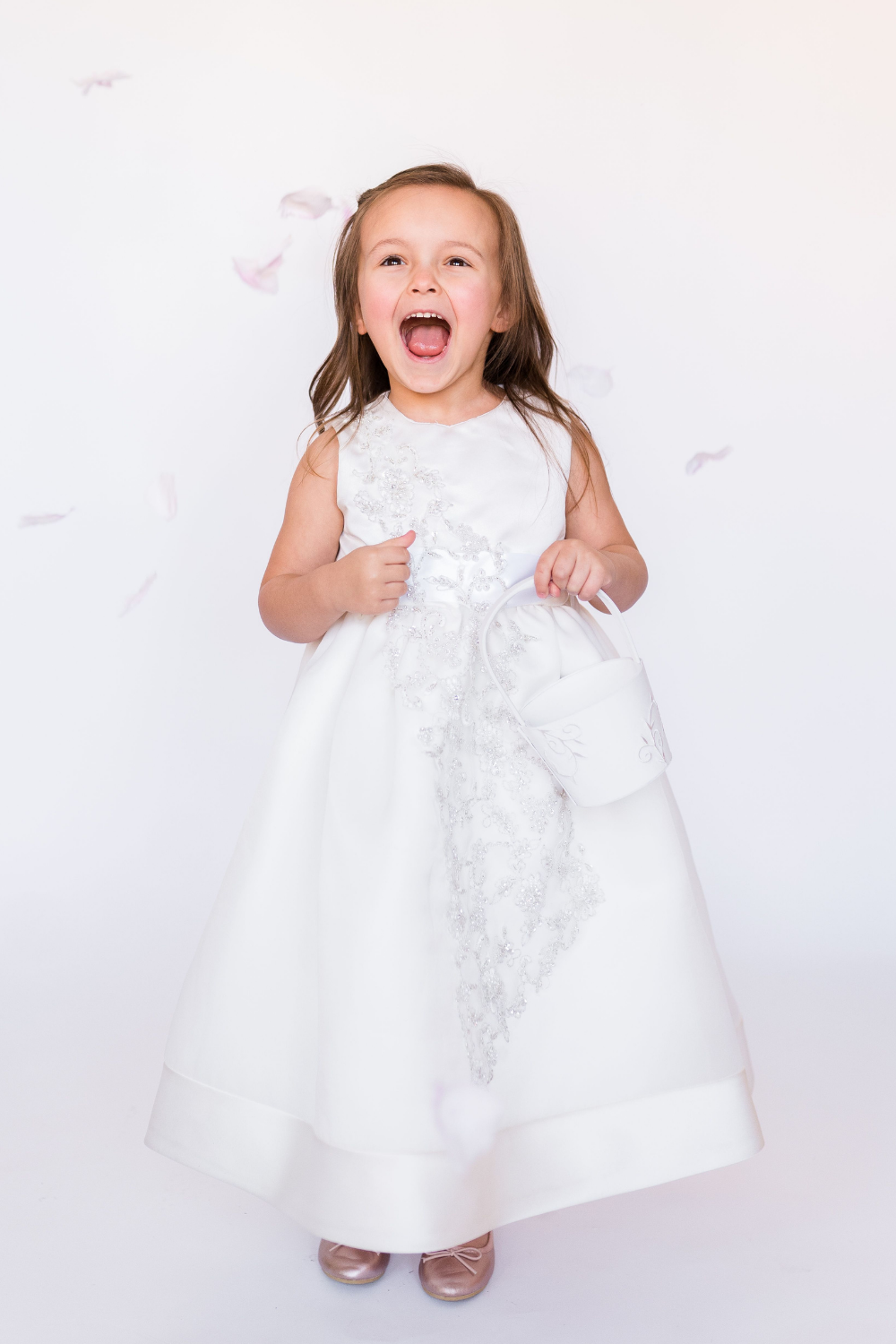 Girl's Gown Made From Wedding Dress