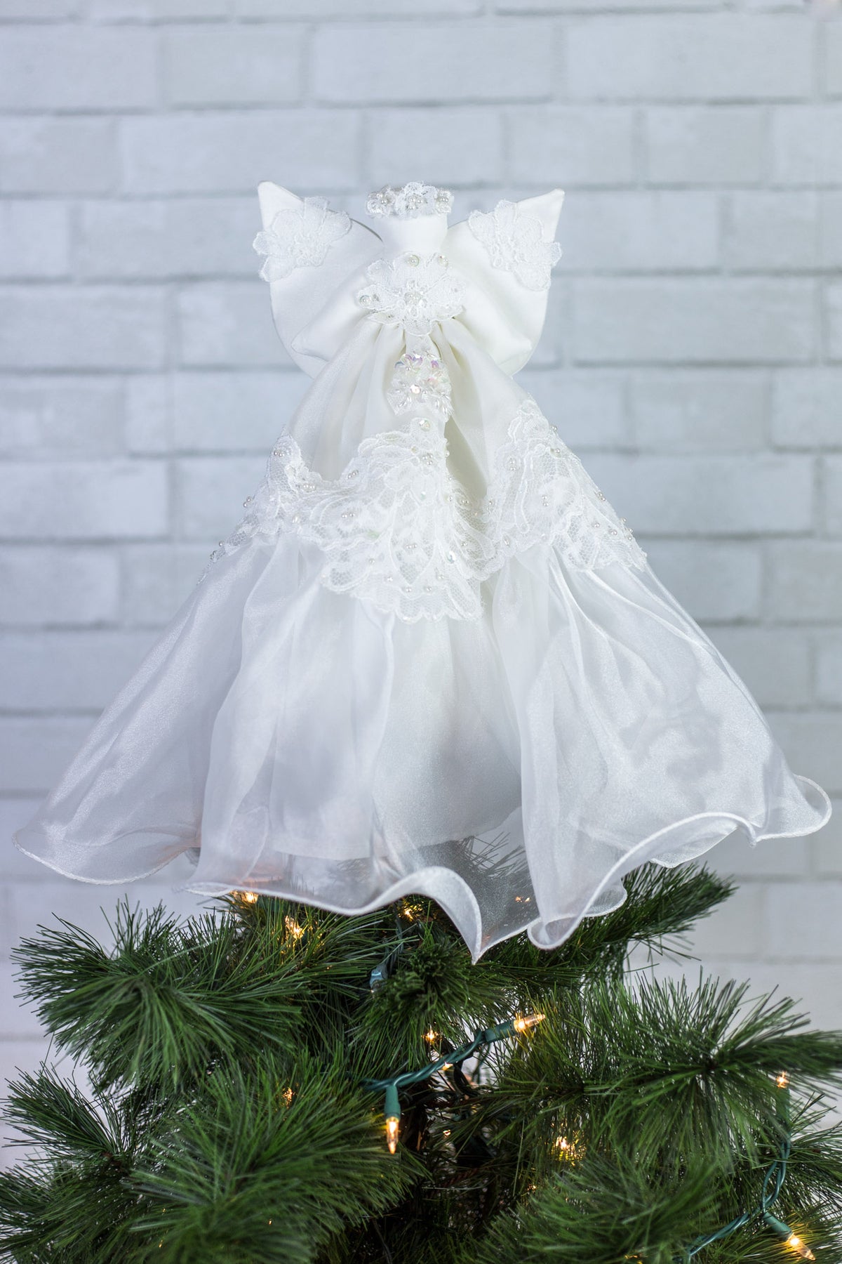 Wedding Dress Made Into Guardian Angel Tree Topper