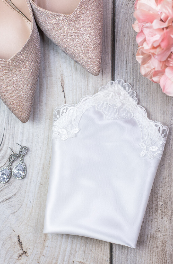 Woman's Hankie Made from Mother's Wedding Dress