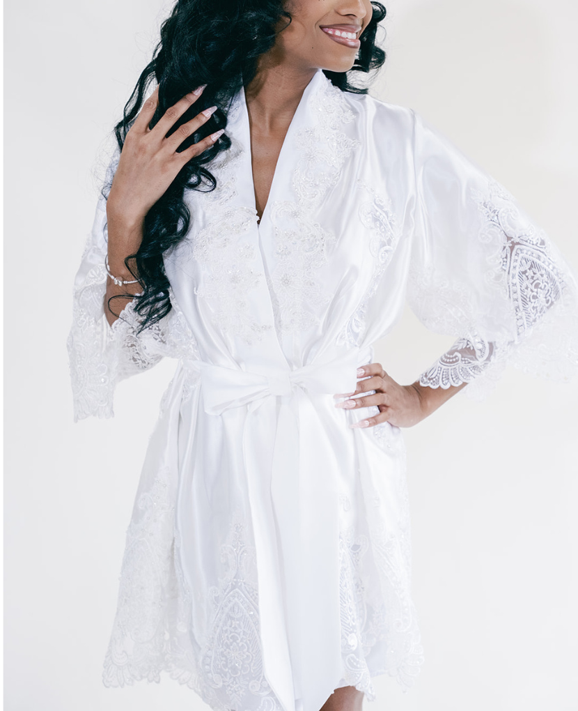 Signature Stunning Getting Ready Bridal Robe (as seen on Tik Tok)