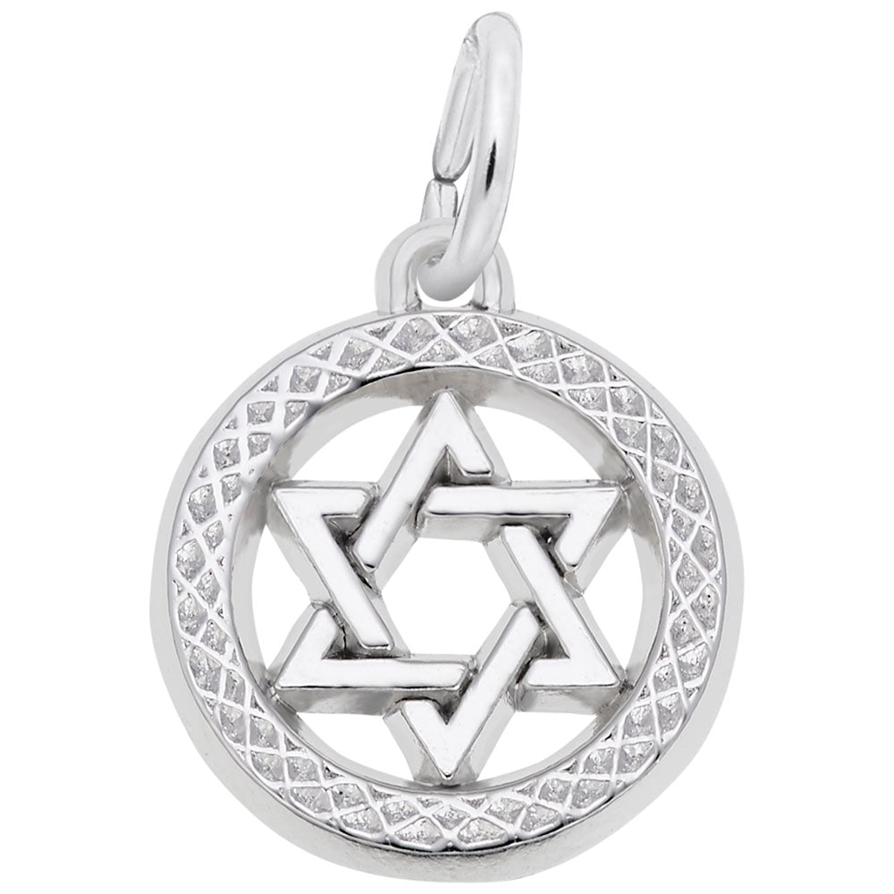 The Star of David Circle Charm