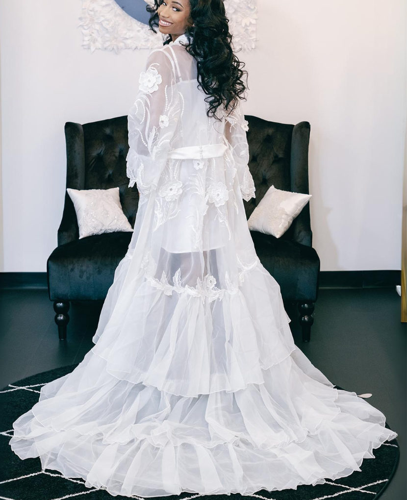 Turn Your Wedding Gown into a Floor Length Robe Unbox the Dress
