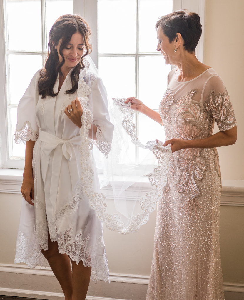 Bridal Veil Made From Mother's Wedding Dress