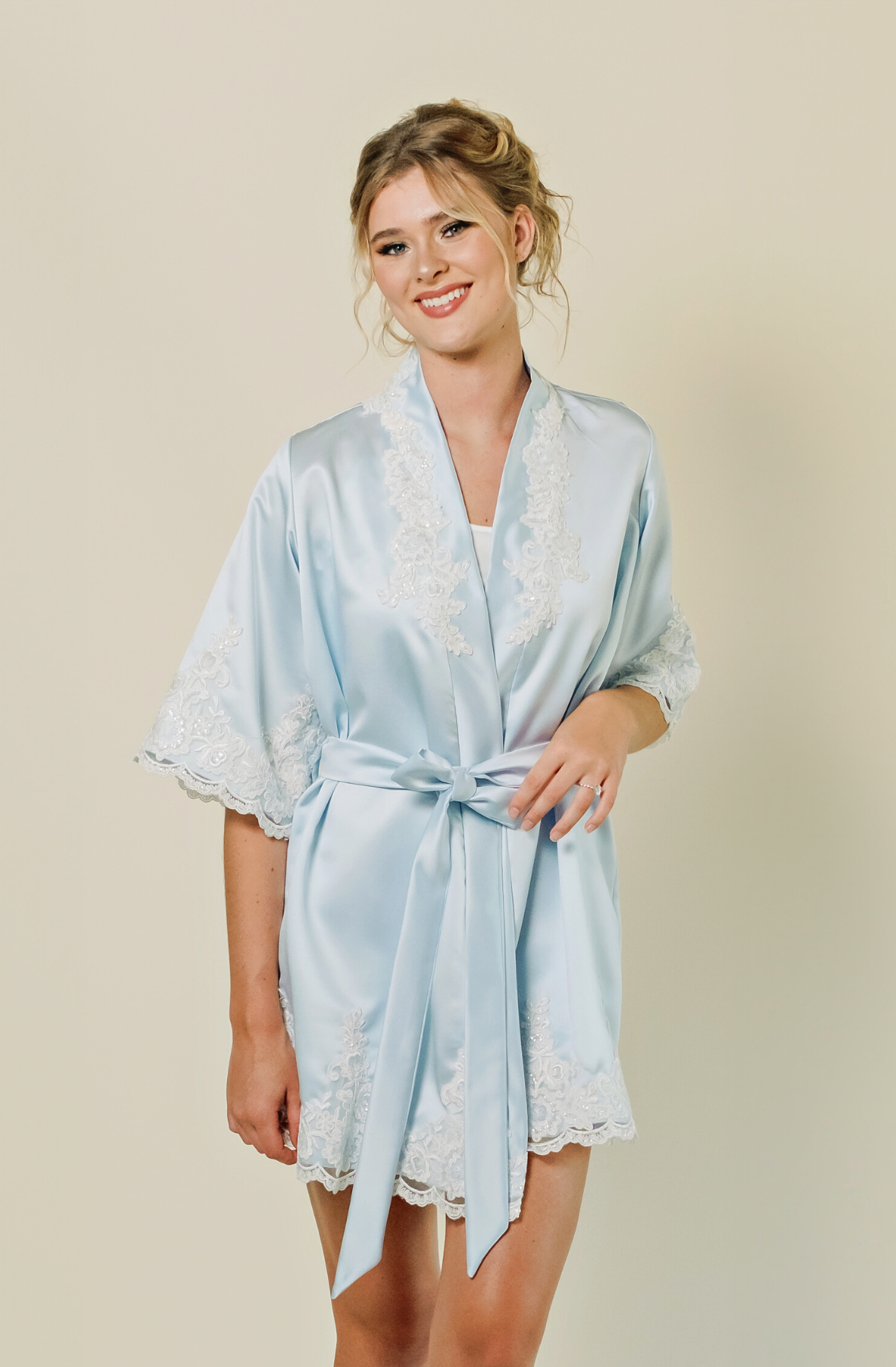 Classic Getting Ready Day Robe made from your original wedding dress