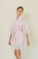 Charming Colors Satin Robe (New Satin Base to Embellish- 3 choices)