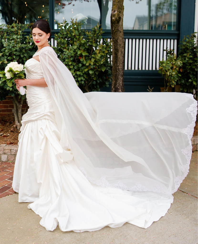 The Full Length Sheer Arabella Luxe Train Cape