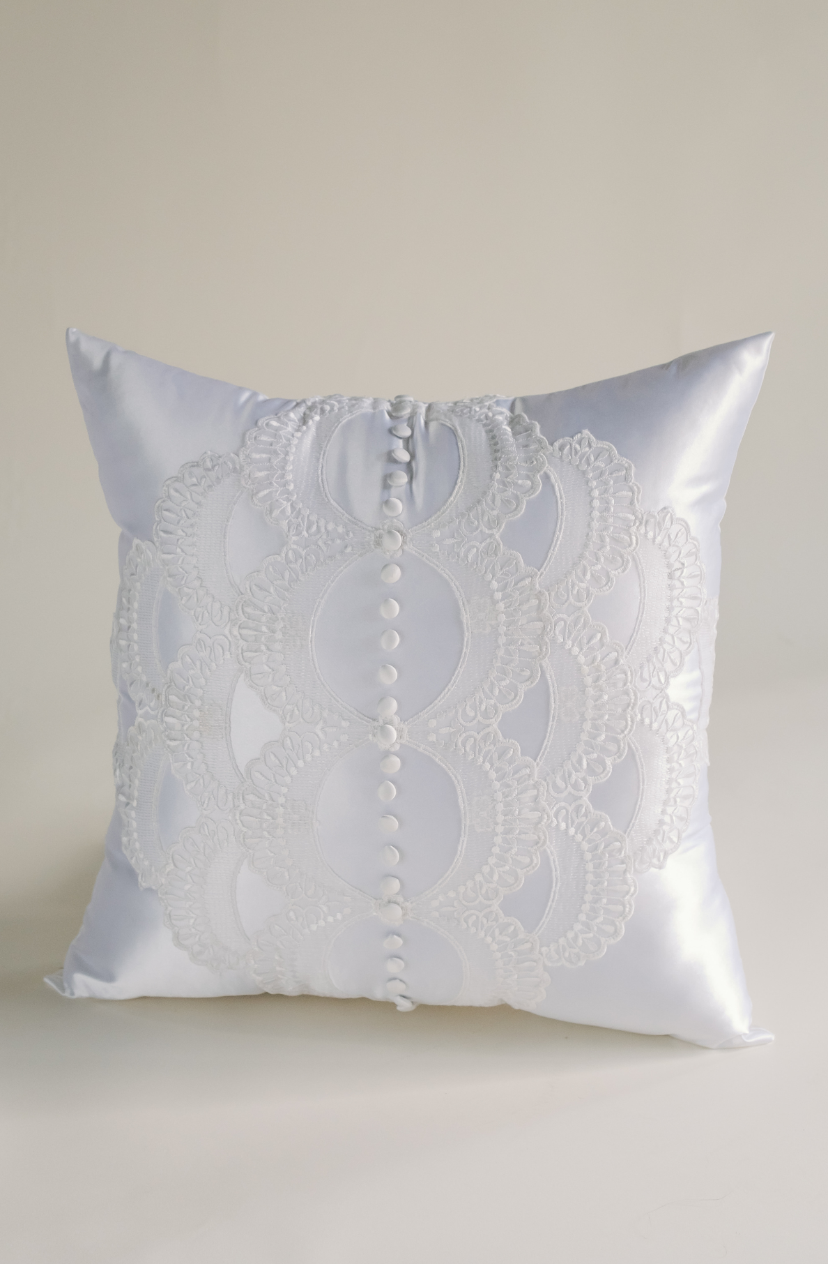 Wedding Dress Made Into a Square Pillow