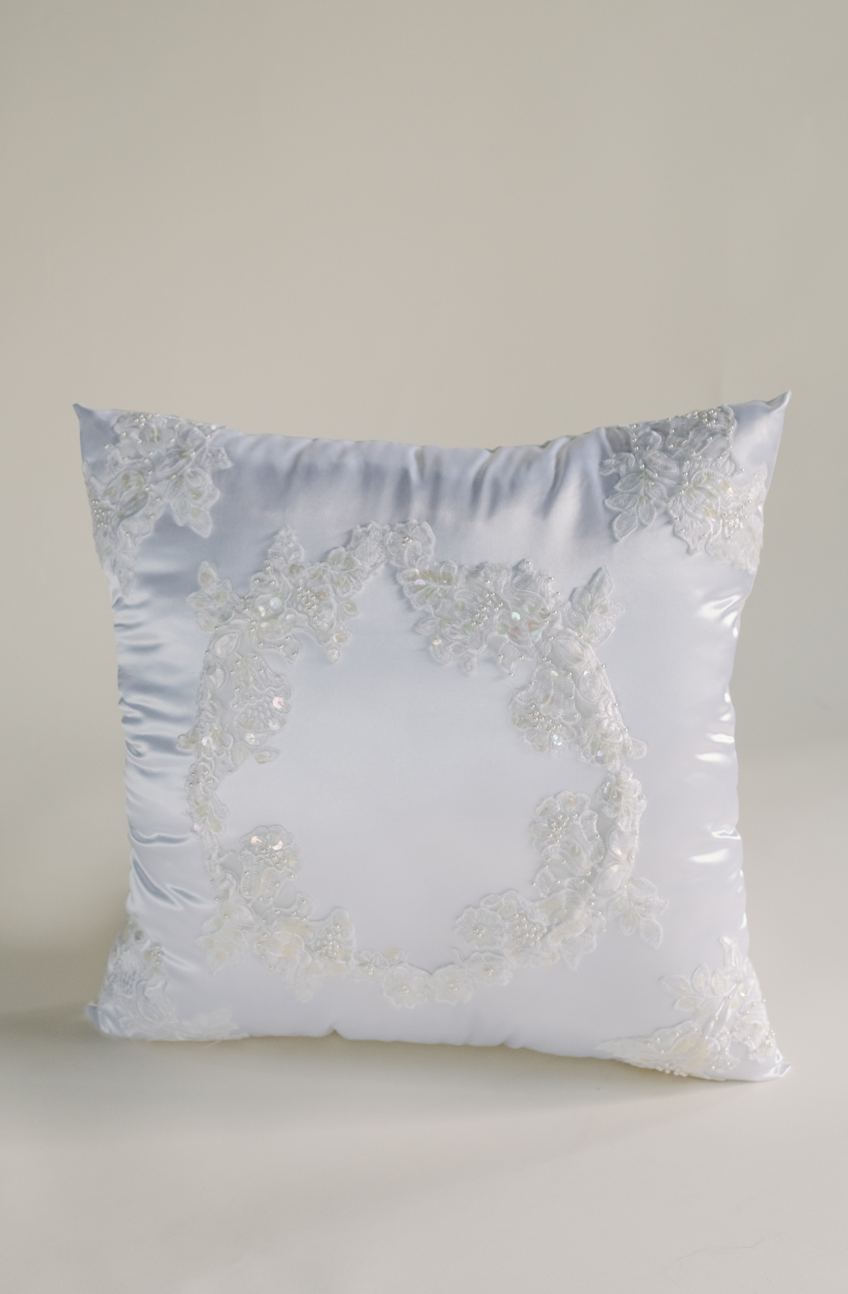 Wedding Dress Made Into a Square Pillow