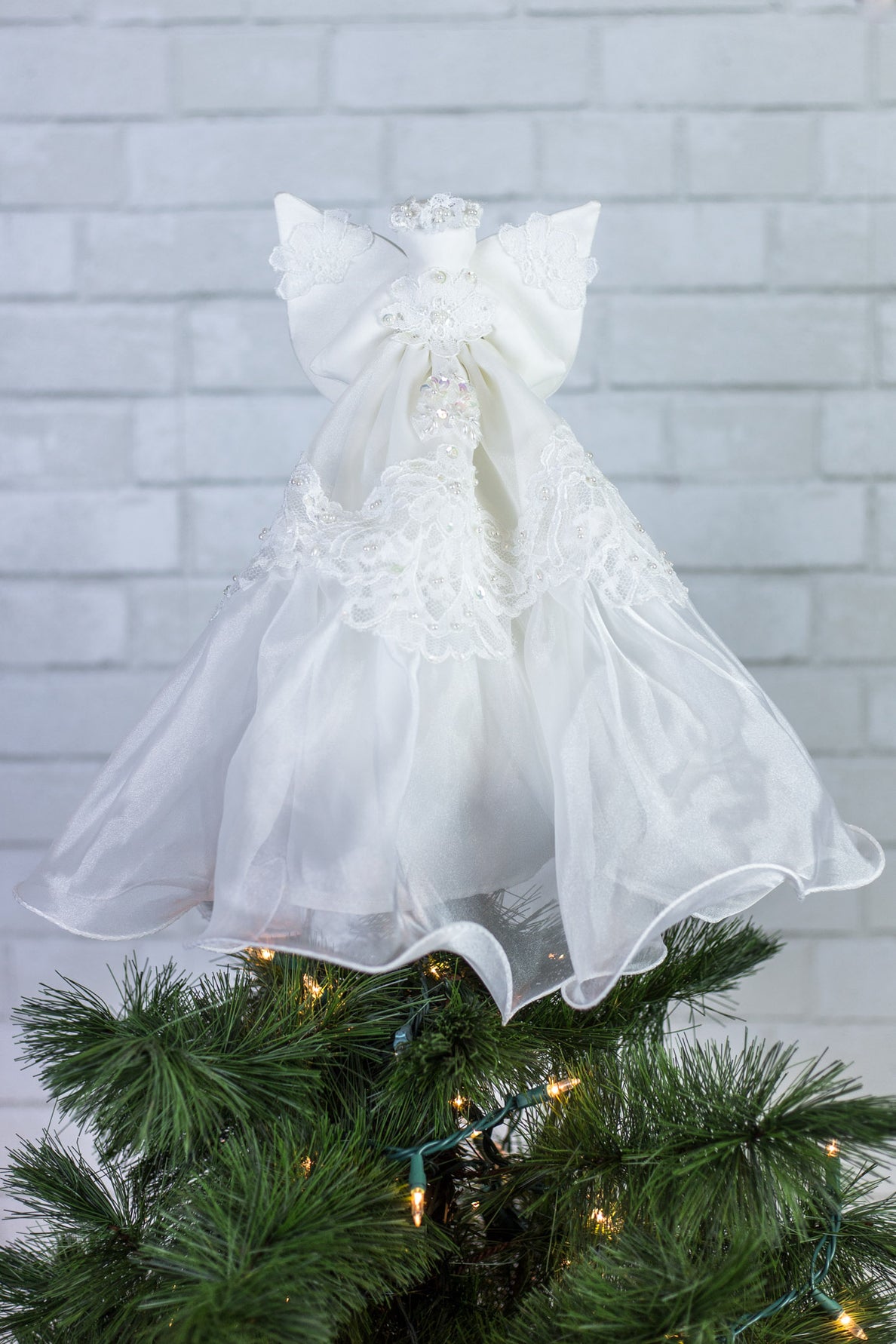 Wedding Dress Made Into Guardian Angel Tree Topper
