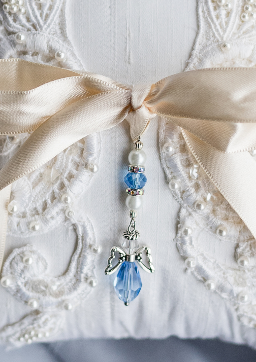 Something Blue Crystal Angel Charm