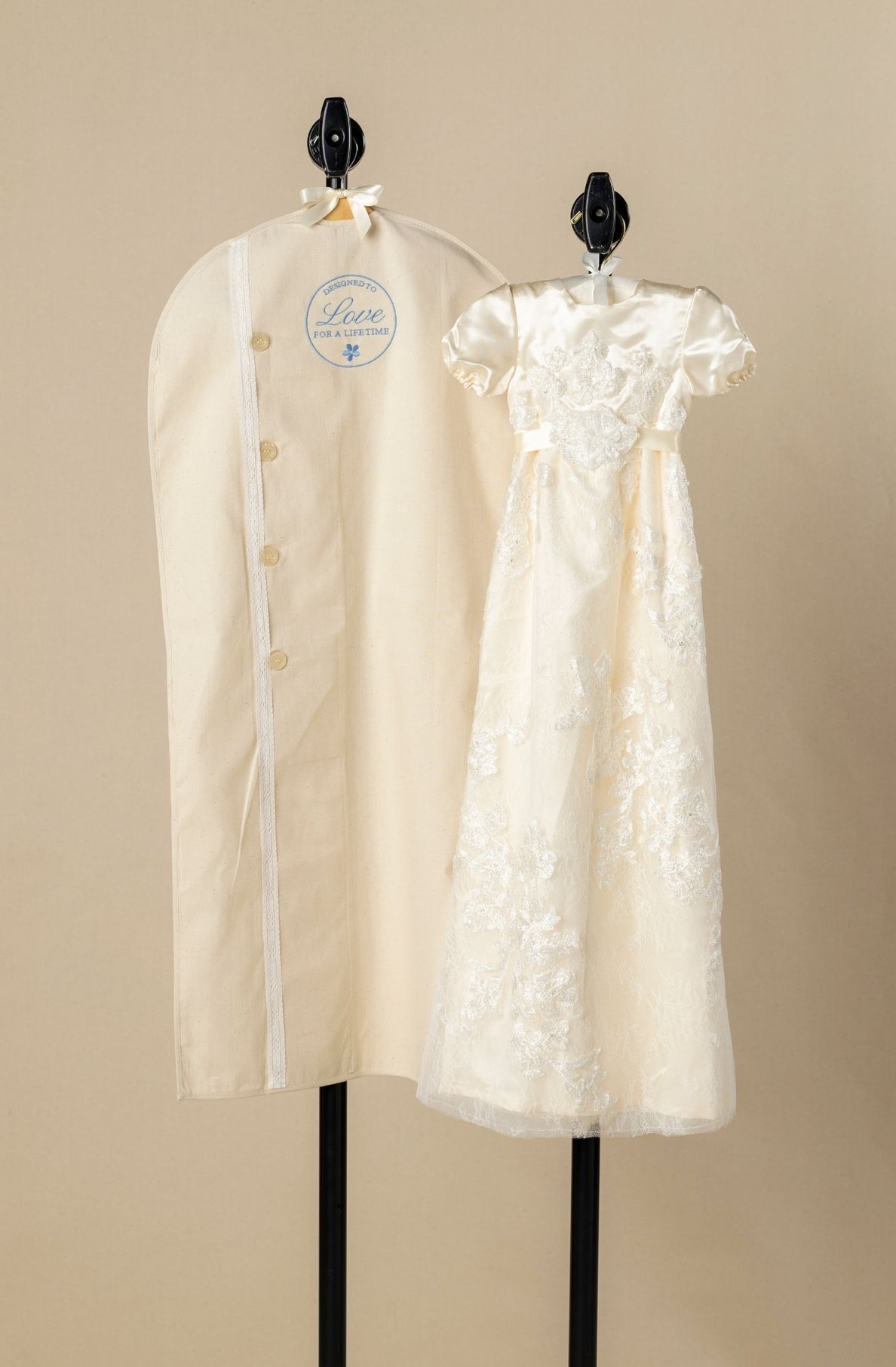 Cherish Christening Gown Embroidered Garment Bag with Padded Hanger