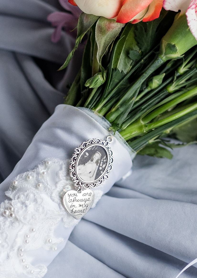 Memorial Charm for Bridal Bouquet, Wedding Bouquet Charm 