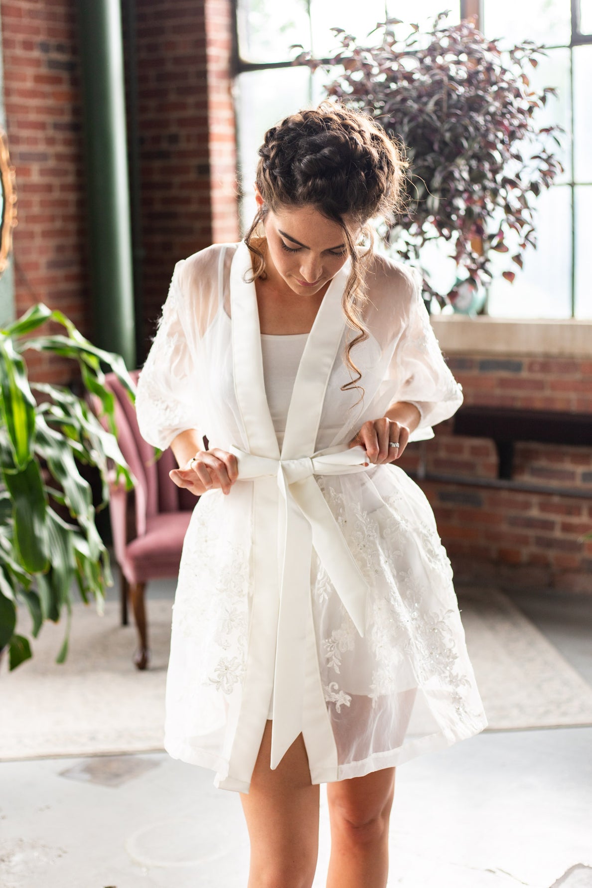 Wedding Dress Made Into a Sheer Anniversary Robe | Unbox the Dress
