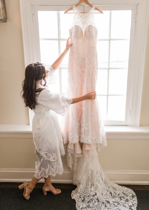 Cherish Embroidered Garment Bag with Padded Hanger – Unbox the Dress